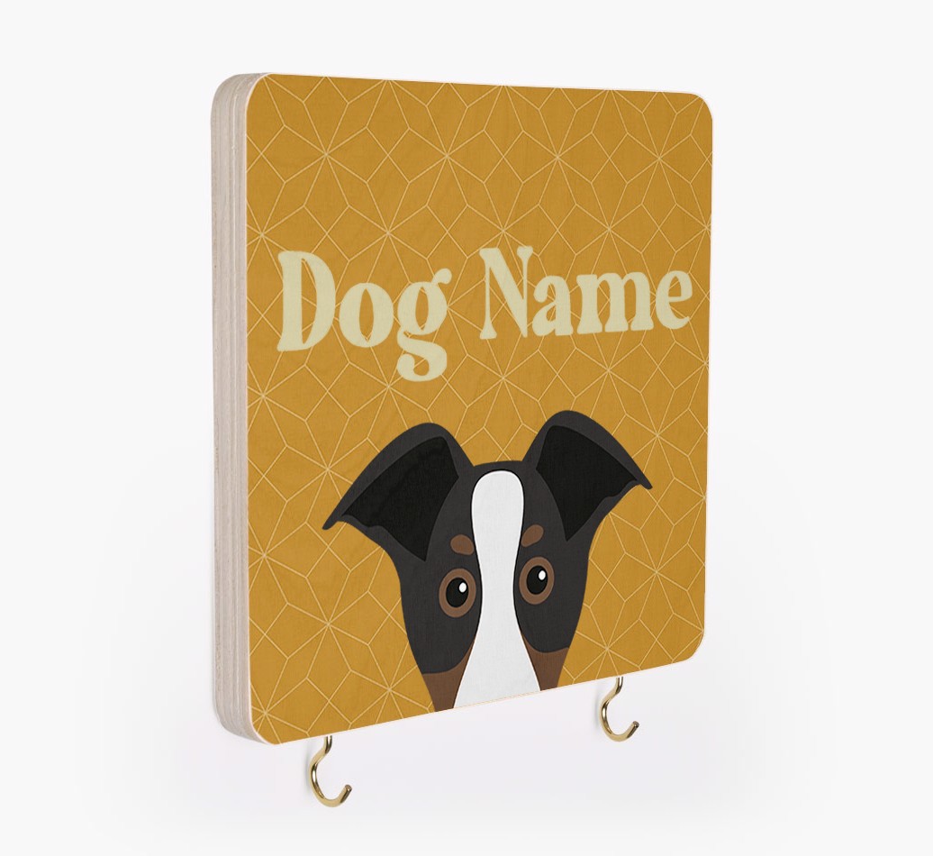 'Geometric Pattern' - Personalized {breedFullName} Lead & Collar Hanger