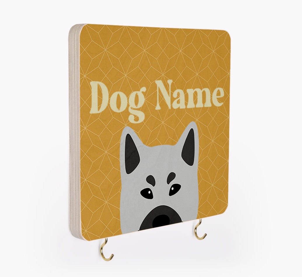'Geometric Pattern' - Personalized {breedFullName} Lead & Collar Hanger