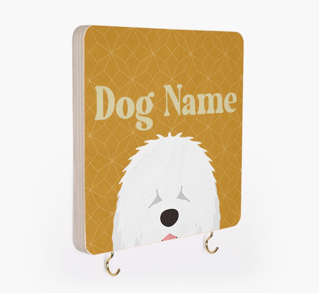 'Geometric Pattern' - Personalized {breedFullName} Lead & Collar Hanger