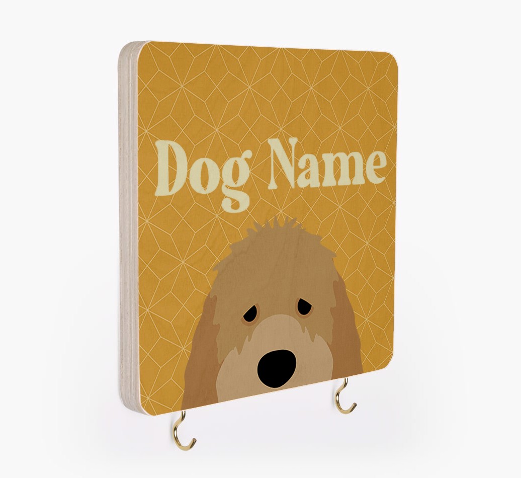 'Geometric Pattern' - Personalized {breedFullName} Lead & Collar Hanger
