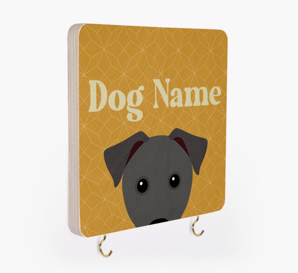 'Geometric Pattern' - Personalised {breedFullName} Lead & Collar Hanger