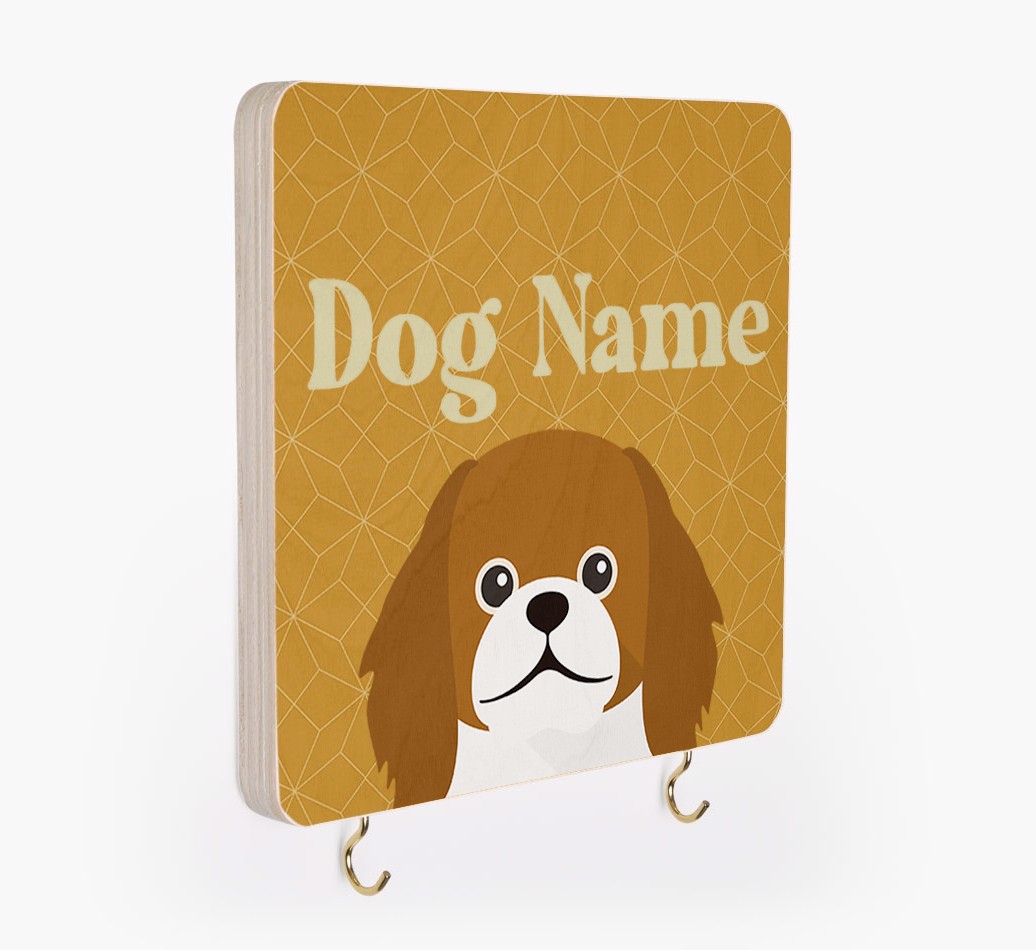 'Geometric Pattern' - Personalized {breedFullName} Lead & Collar Hanger