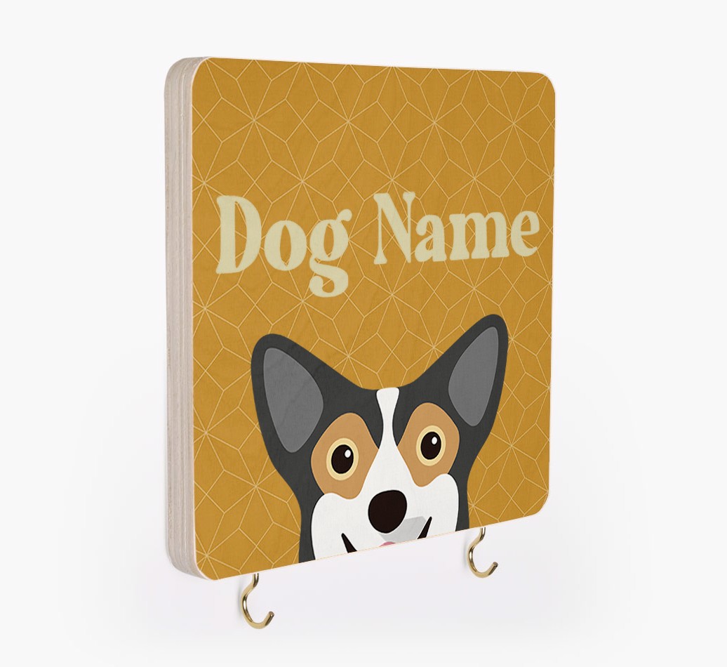 'Geometric Pattern' - Personalized {breedFullName} Lead & Collar Hanger