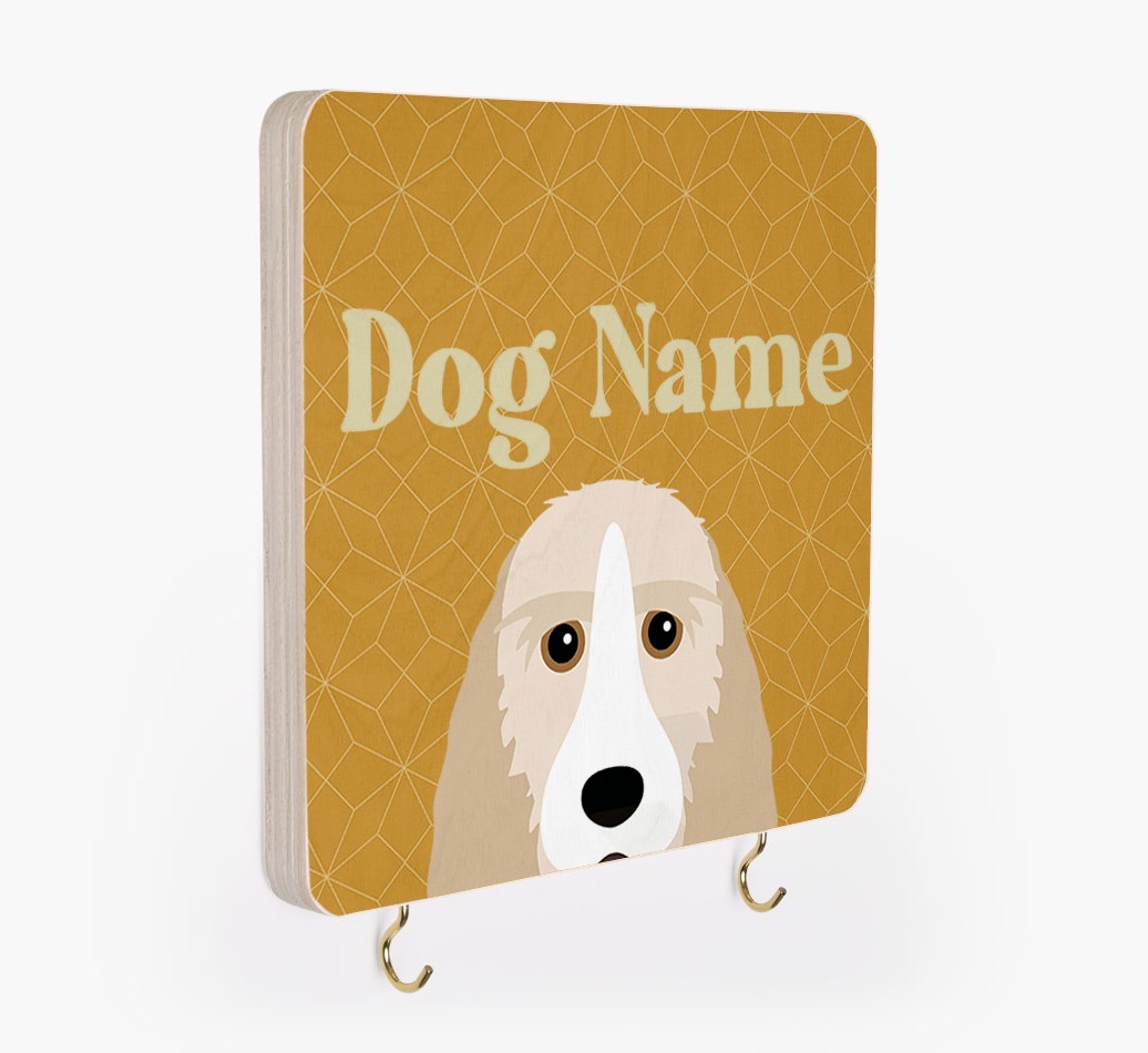 'Geometric Pattern' - Personalised {breedFullName} Lead & Collar Hanger