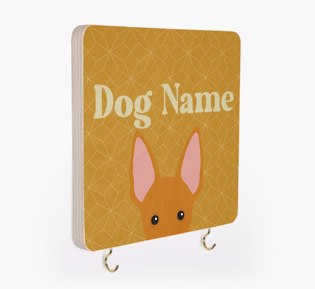 'Geometric Pattern' - Personalized {breedFullName} Lead & Collar Hanger