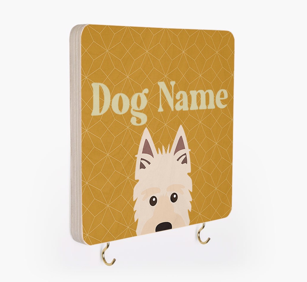 'Geometric Pattern' - Personalized {breedFullName} Lead & Collar Hanger
