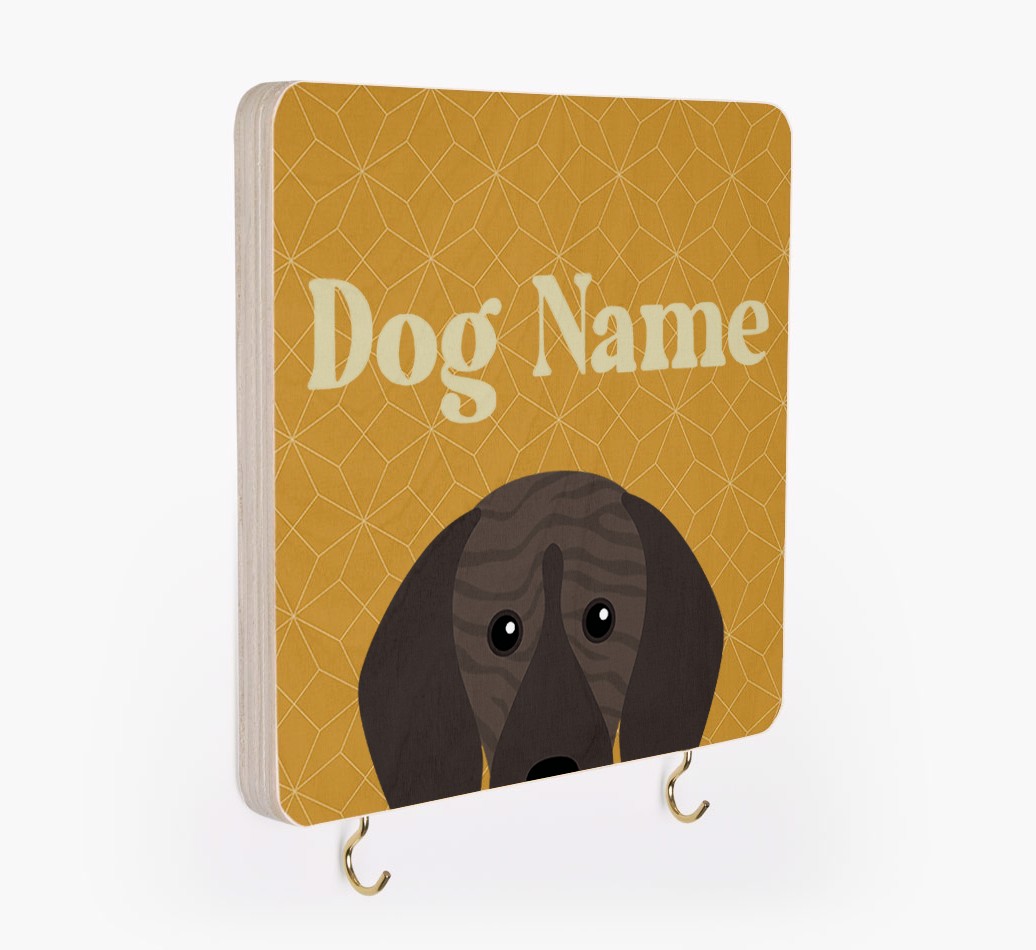 'Geometric Pattern' - Personalized {breedFullName} Lead & Collar Hanger