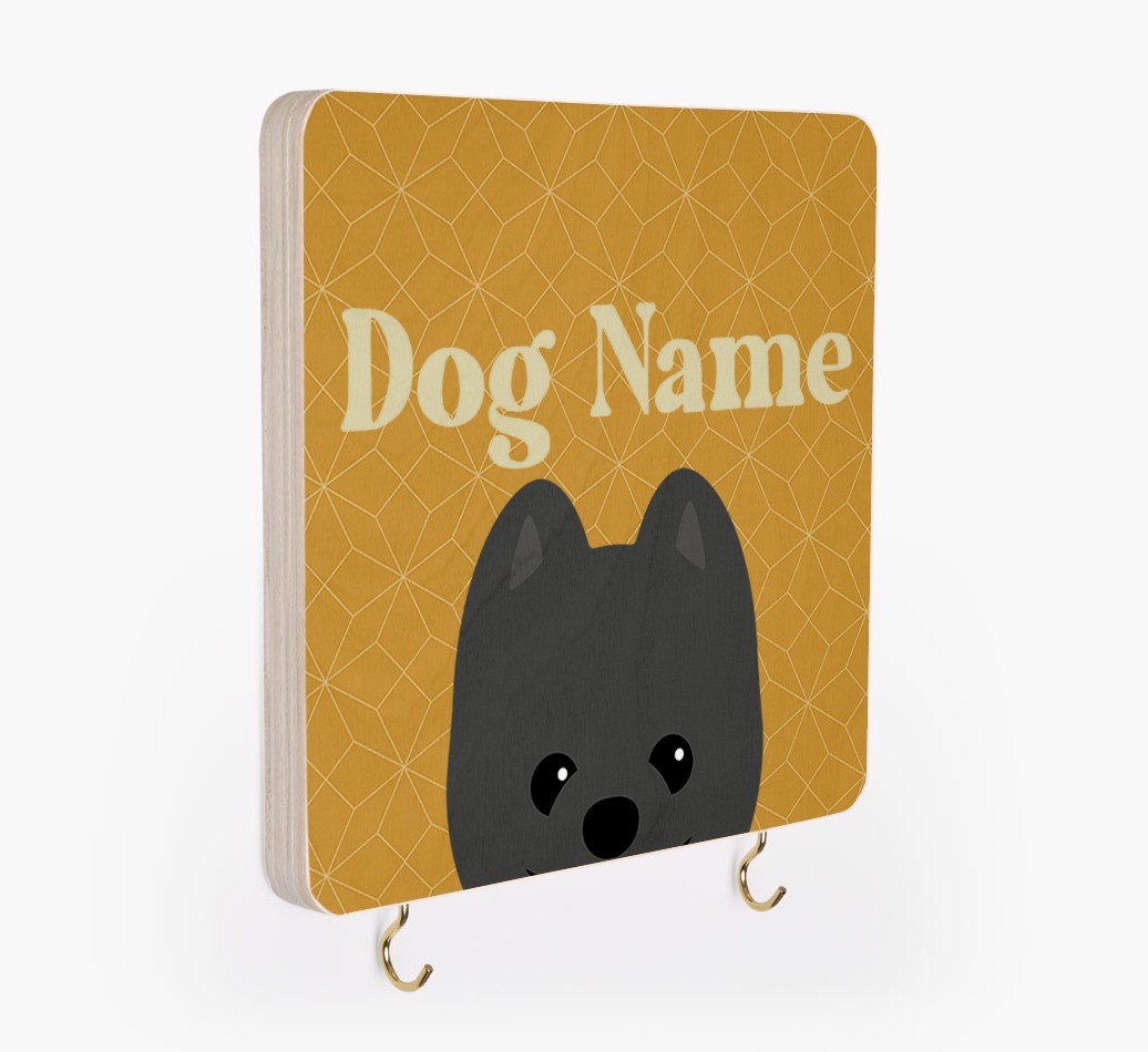 'Geometric Pattern' - Personalized {breedFullName} Lead & Collar Hanger