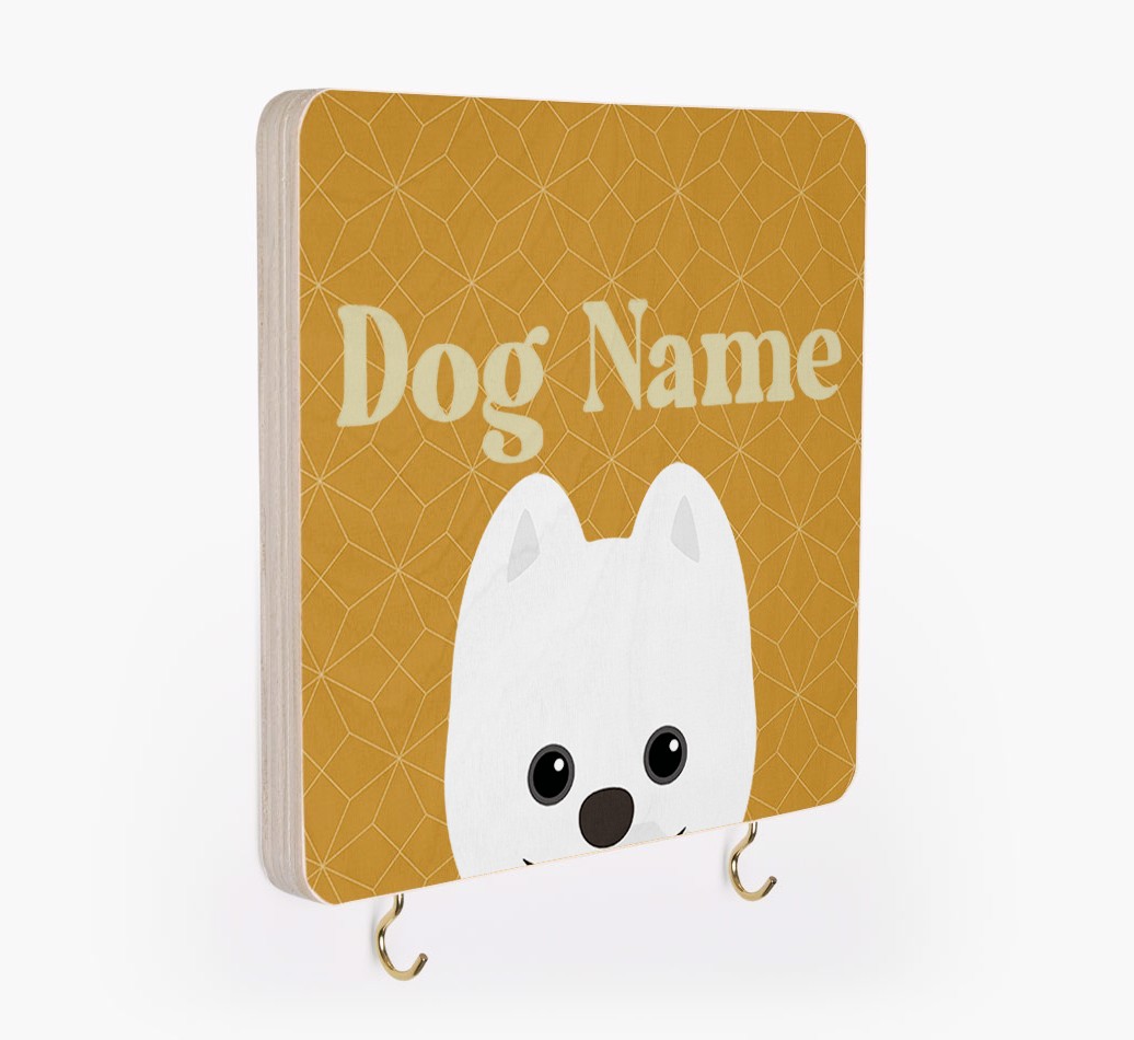 'Geometric Pattern' - Personalized {breedFullName} Lead & Collar Hanger