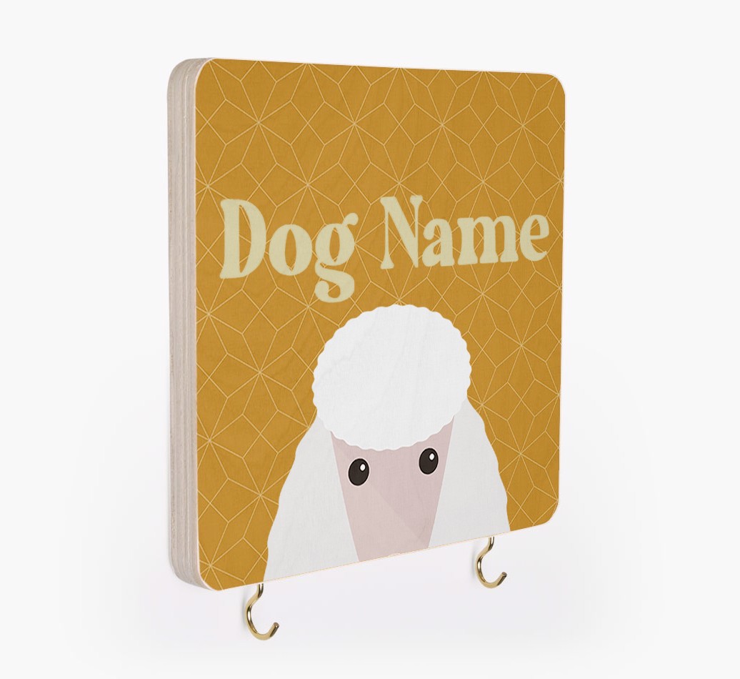 'Geometric Pattern' - Personalized {breedFullName} Lead & Collar Hanger