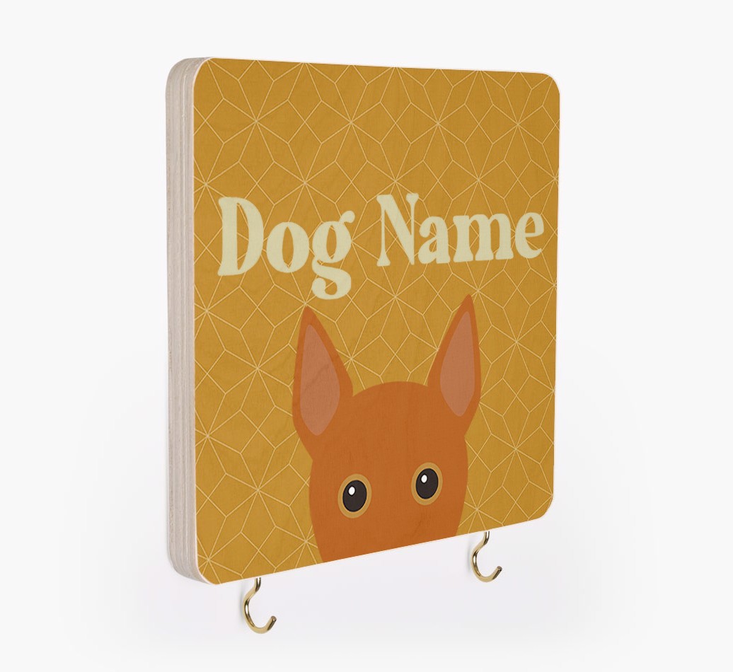 'Geometric Pattern' - Personalized {breedFullName} Lead & Collar Hanger