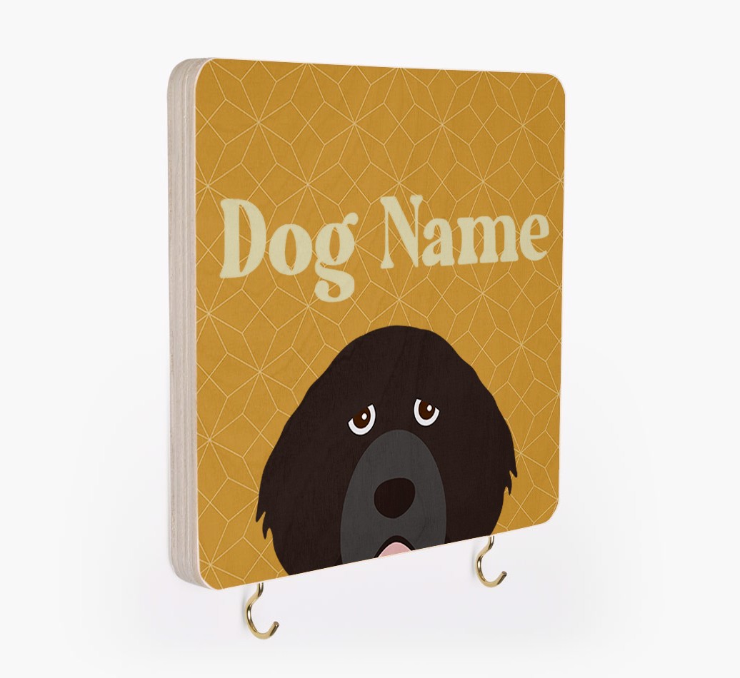 'Geometric Pattern' - Personalized {breedFullName} Lead & Collar Hanger