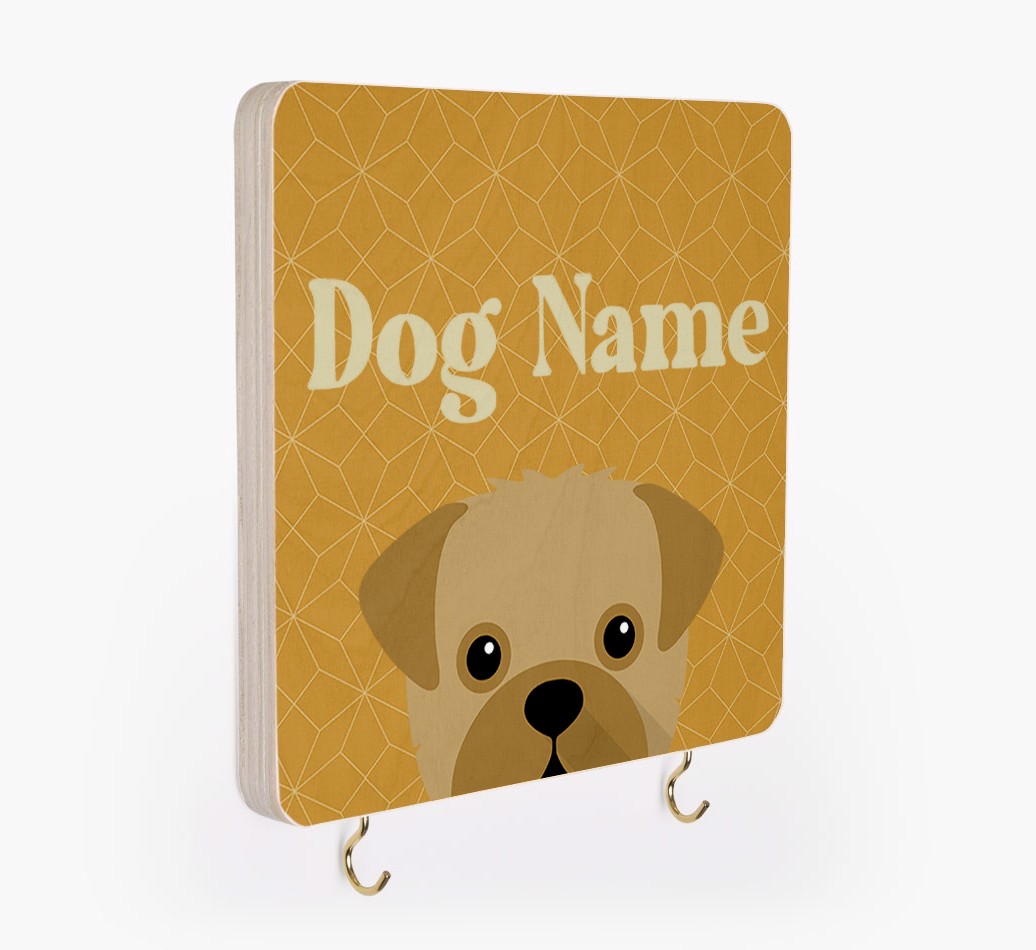 'Geometric Pattern' - Personalized {breedFullName} Lead & Collar Hanger