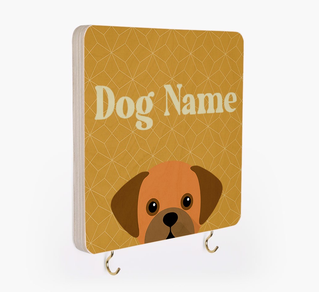 'Geometric Pattern' - Personalized {breedFullName} Lead & Collar Hanger