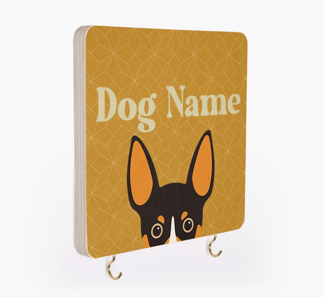 'Geometric Pattern' - Personalized {breedFullName} Lead & Collar Hanger