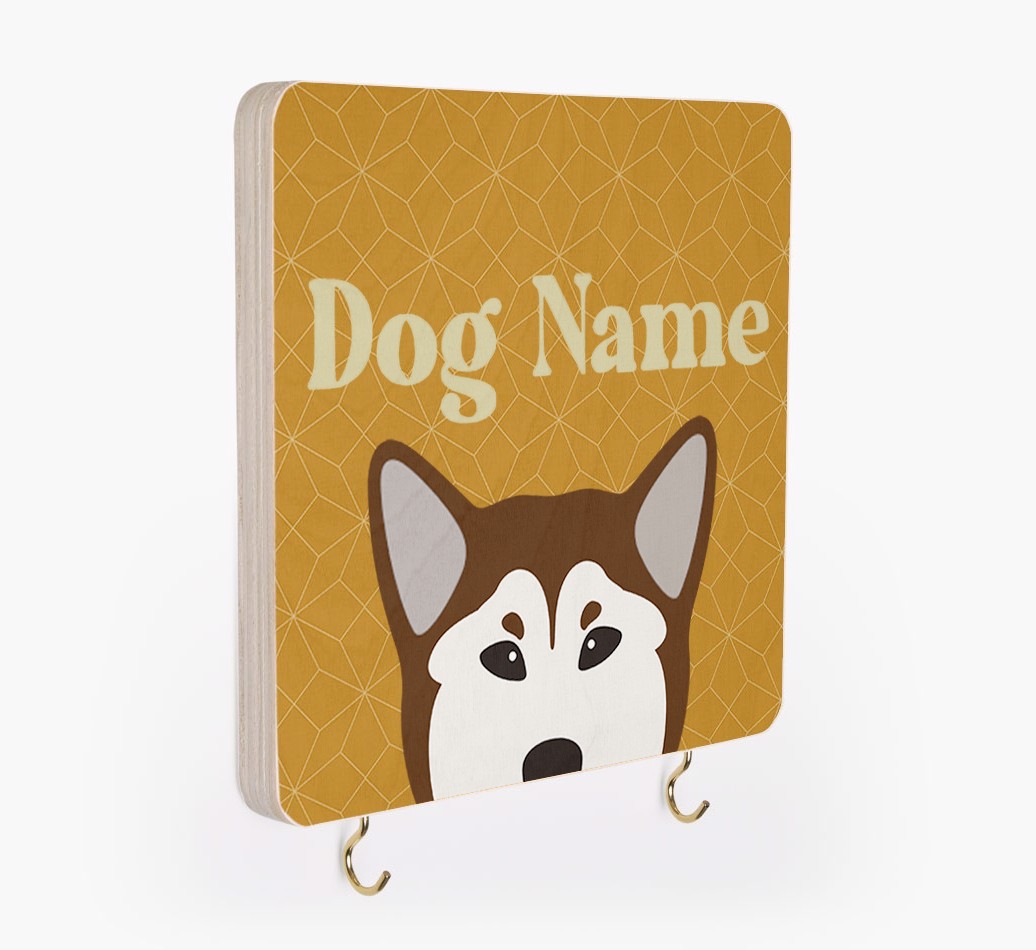 'Geometric Pattern' - Personalized {breedFullName} Lead & Collar Hanger