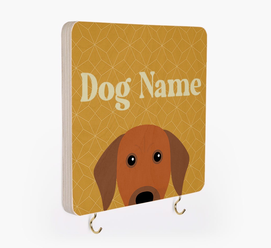 'Geometric Pattern' - Personalized {breedFullName} Lead & Collar Hanger