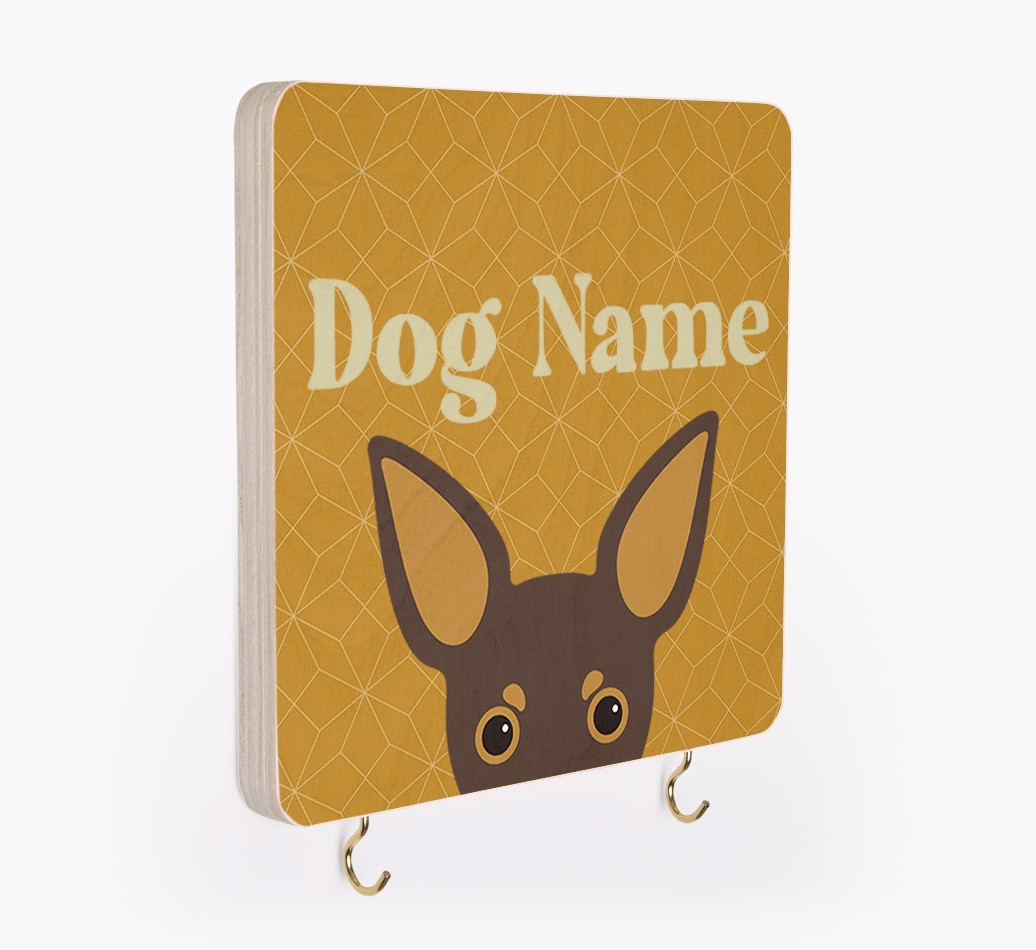 'Geometric Pattern' - Personalized {breedFullName} Lead & Collar Hanger