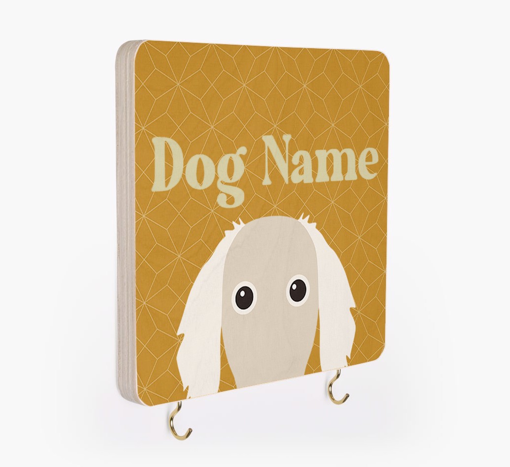 'Geometric Pattern' - Personalized {breedFullName} Lead & Collar Hanger
