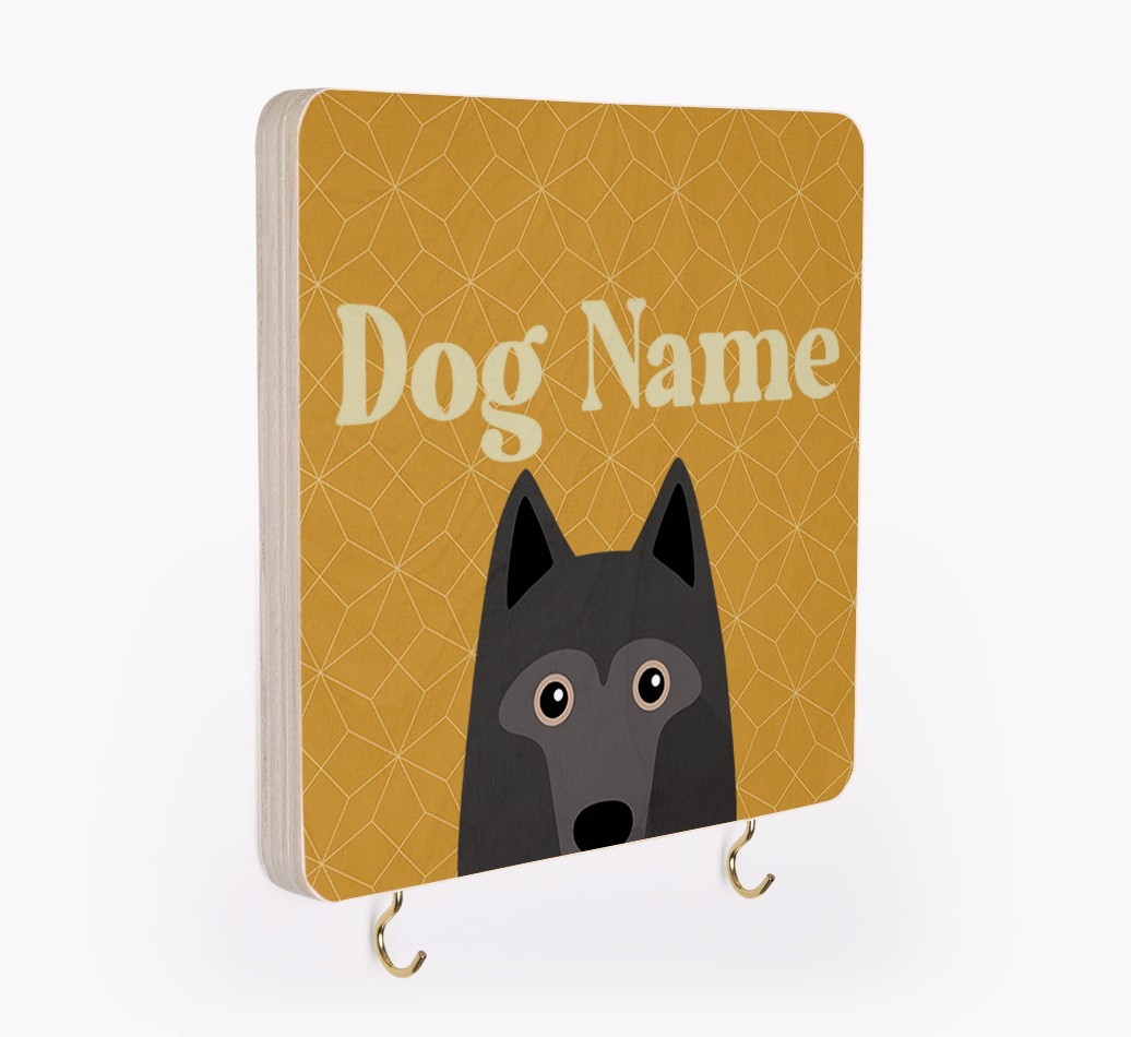 'Geometric Pattern' - Personalised {breedFullName} Lead & Collar Hanger