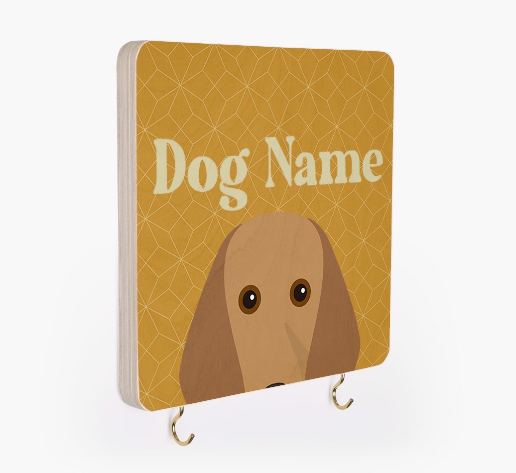 'Geometric Pattern' - Personalized {breedFullName} Lead & Collar Hanger
