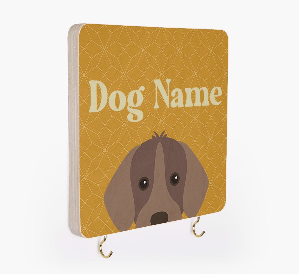 'Geometric Pattern' - Personalized {breedFullName} Lead & Collar Hanger