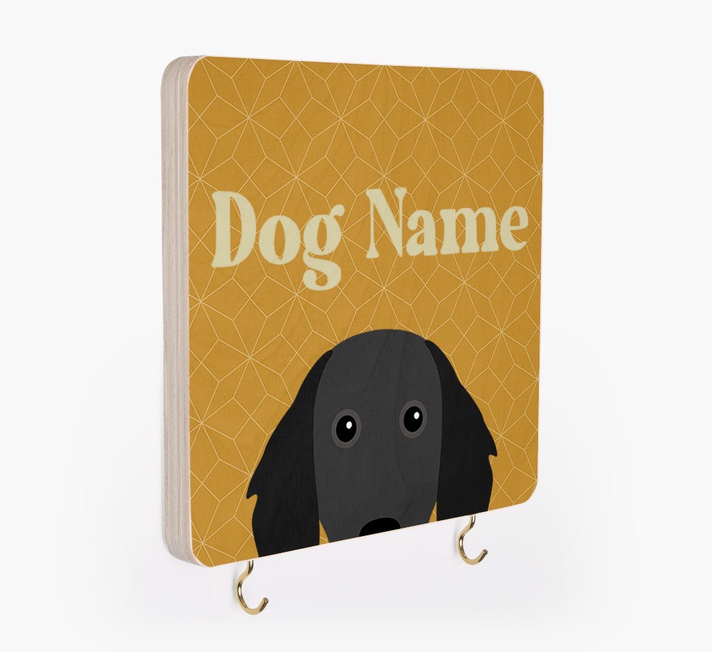 'Geometric Pattern' - Personalized {breedFullName} Lead & Collar Hanger