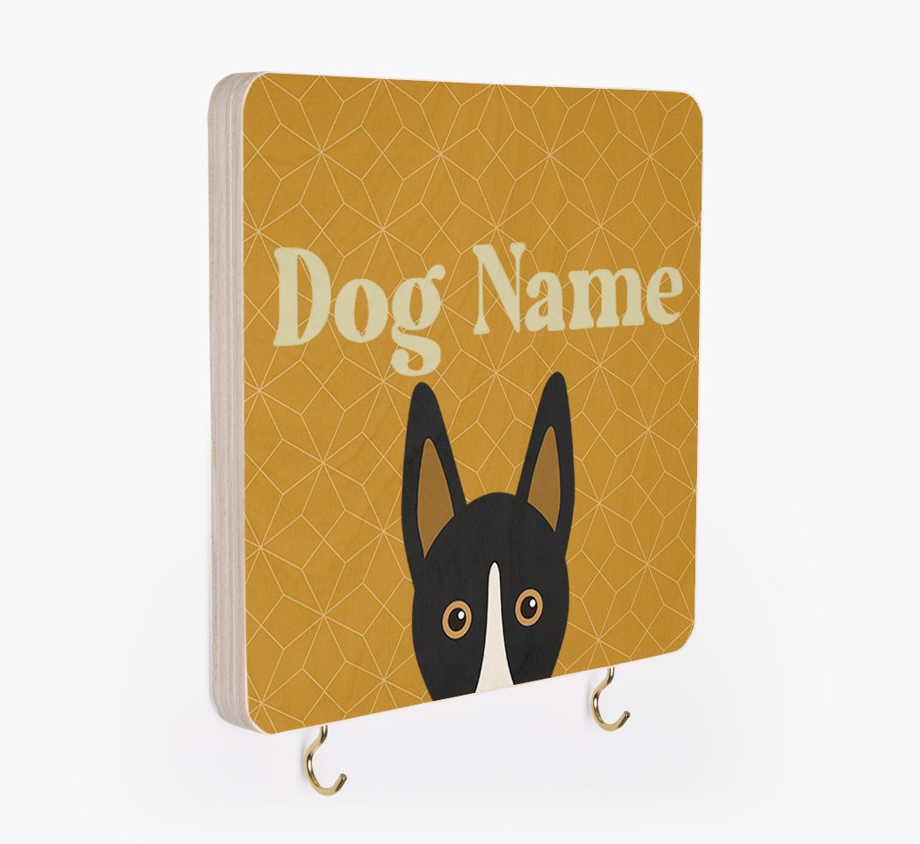 'Geometric Pattern' - Personalized {breedFullName} Lead & Collar Hanger