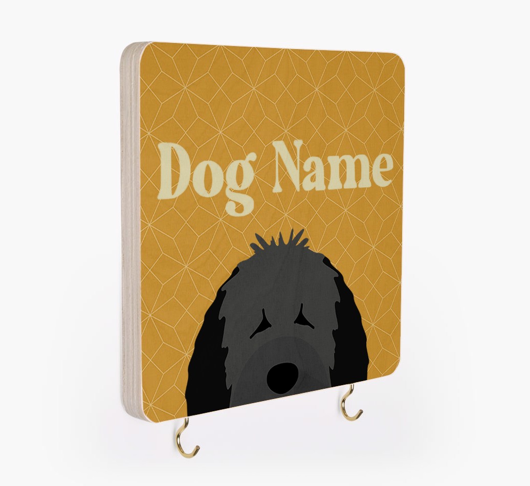 'Geometric Pattern' - Personalized {breedFullName} Lead & Collar Hanger