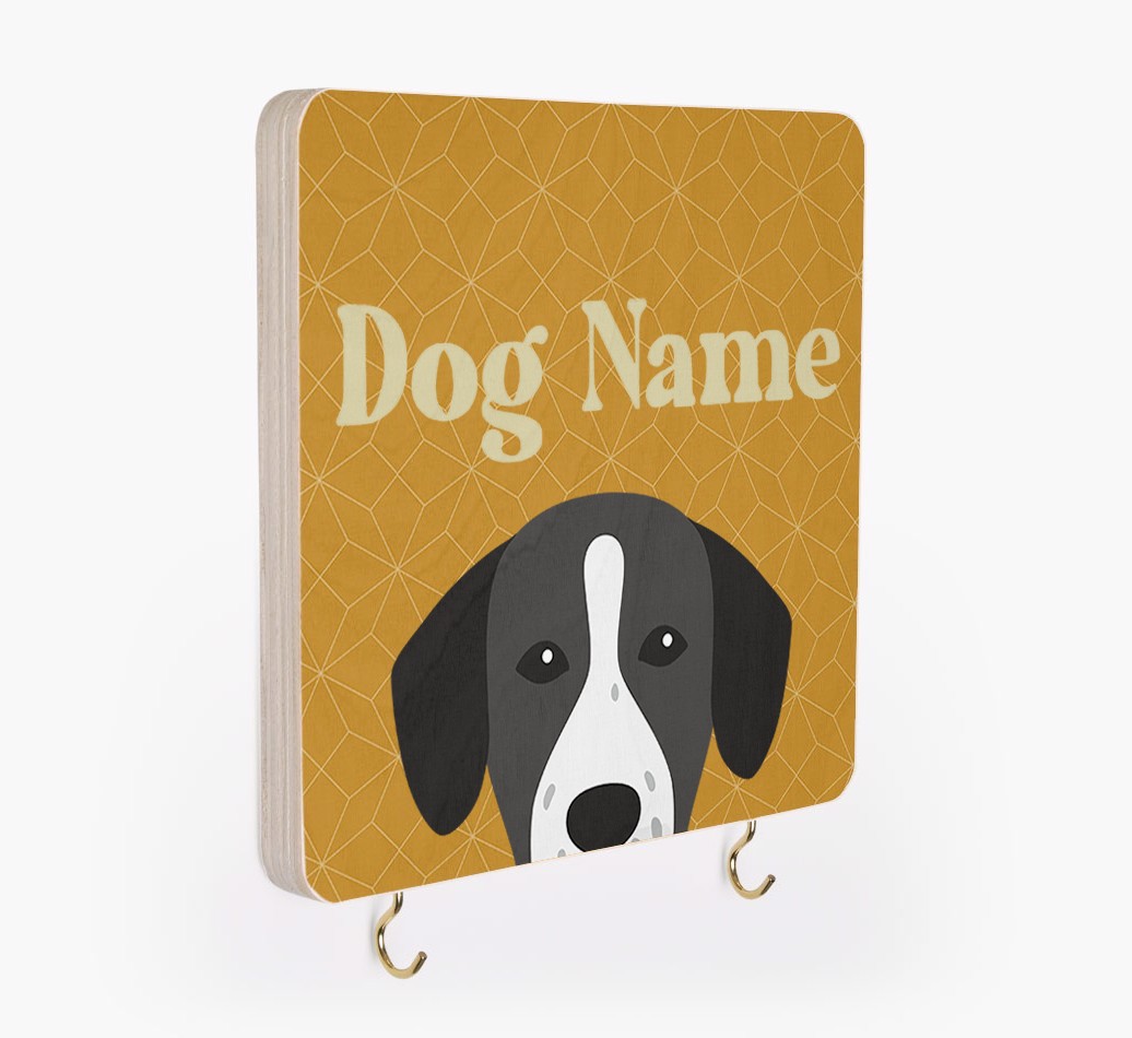 'Geometric Pattern' - Personalized {breedFullName} Lead & Collar Hanger