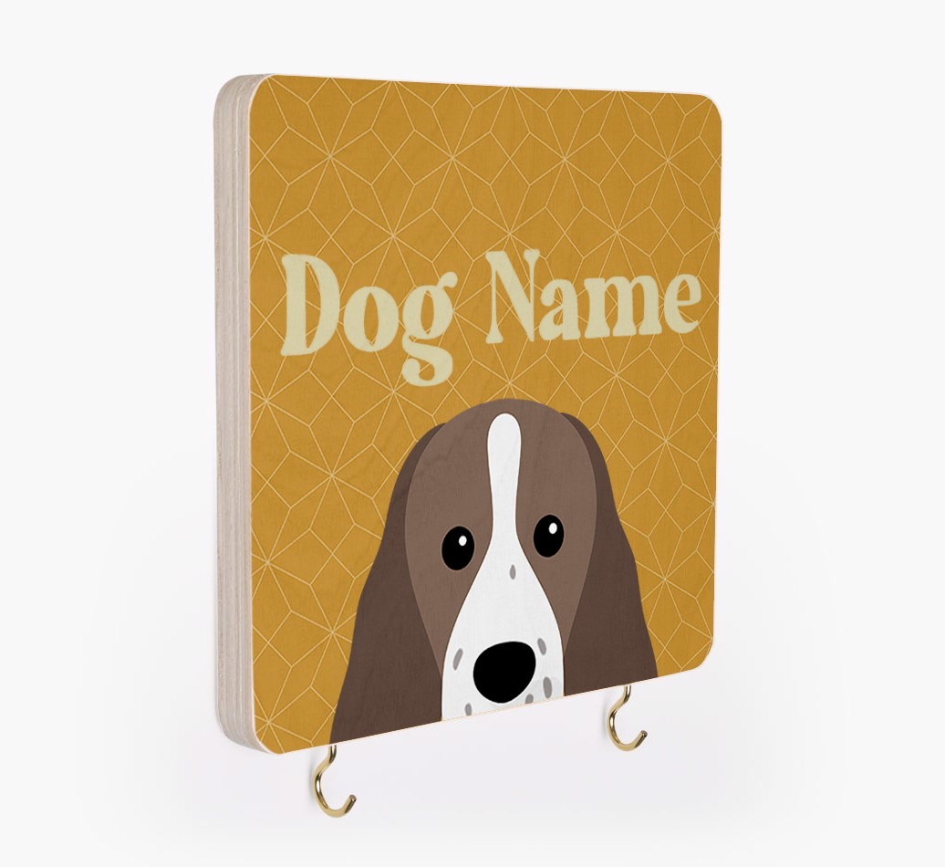 'Geometric Pattern' - Personalized {breedFullName} Lead & Collar Hanger