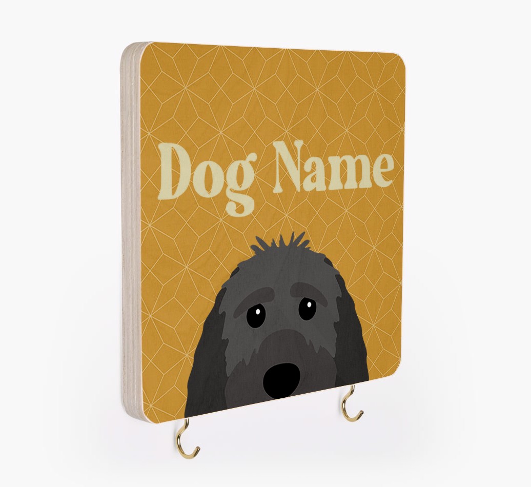 'Geometric Pattern' - Personalized {breedFullName} Lead & Collar Hanger