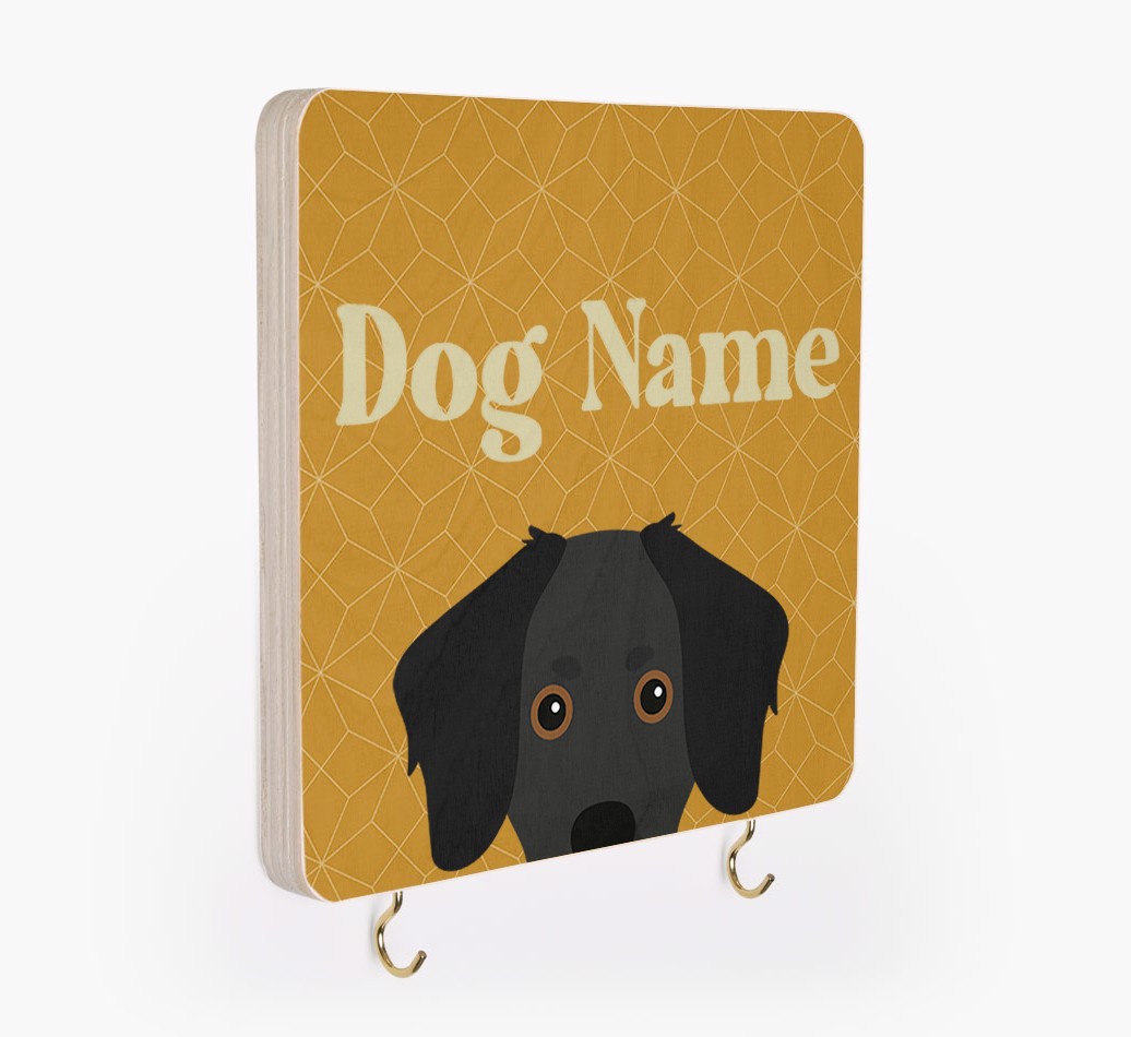 'Geometric Pattern' - Personalized {breedFullName} Lead & Collar Hanger