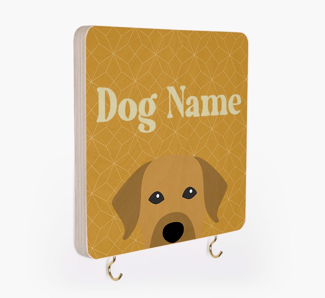 'Geometric Pattern' - Personalized {breedFullName} Lead & Collar Hanger