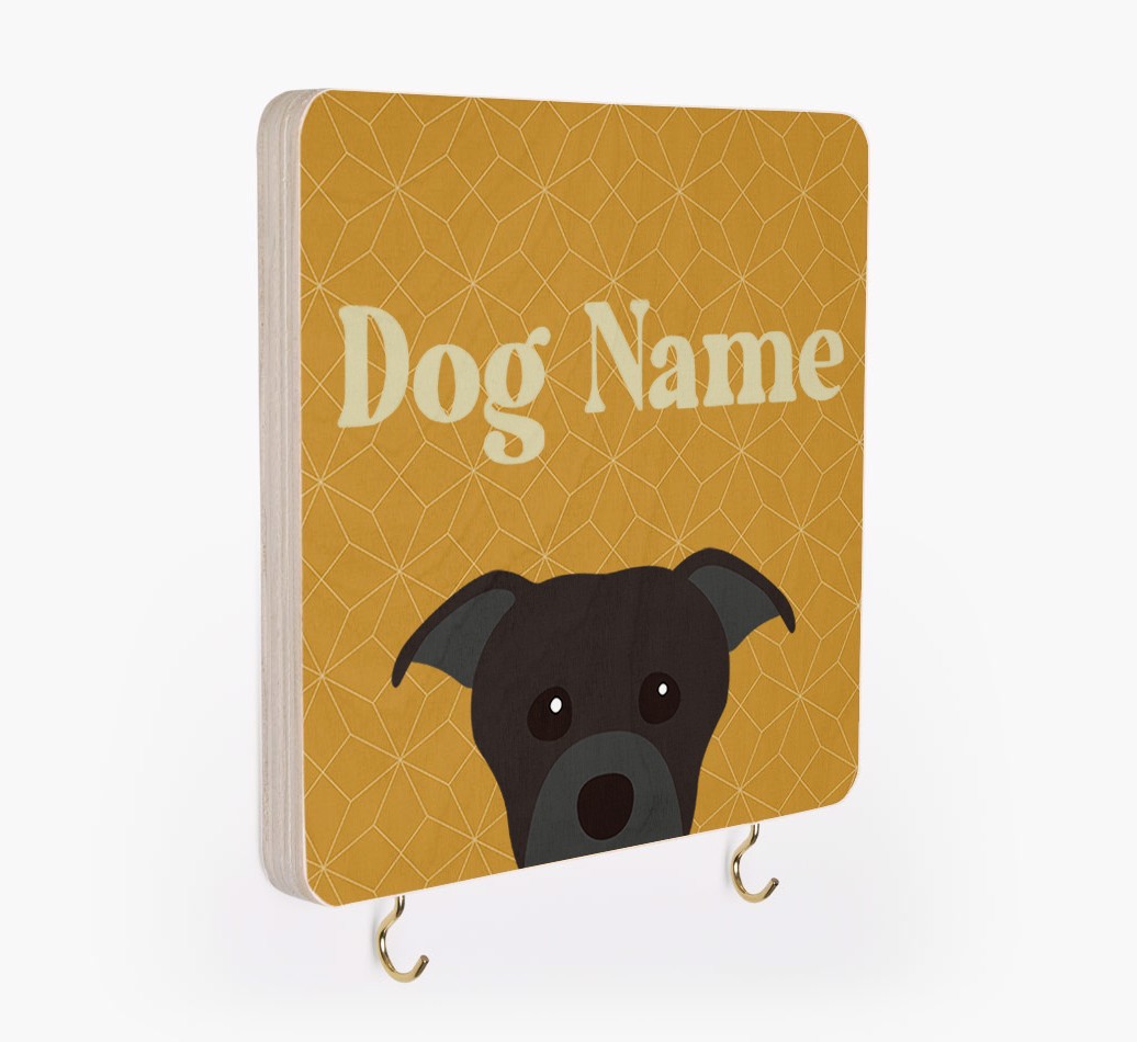 'Geometric Pattern' - Personalized {breedFullName} Lead & Collar Hanger