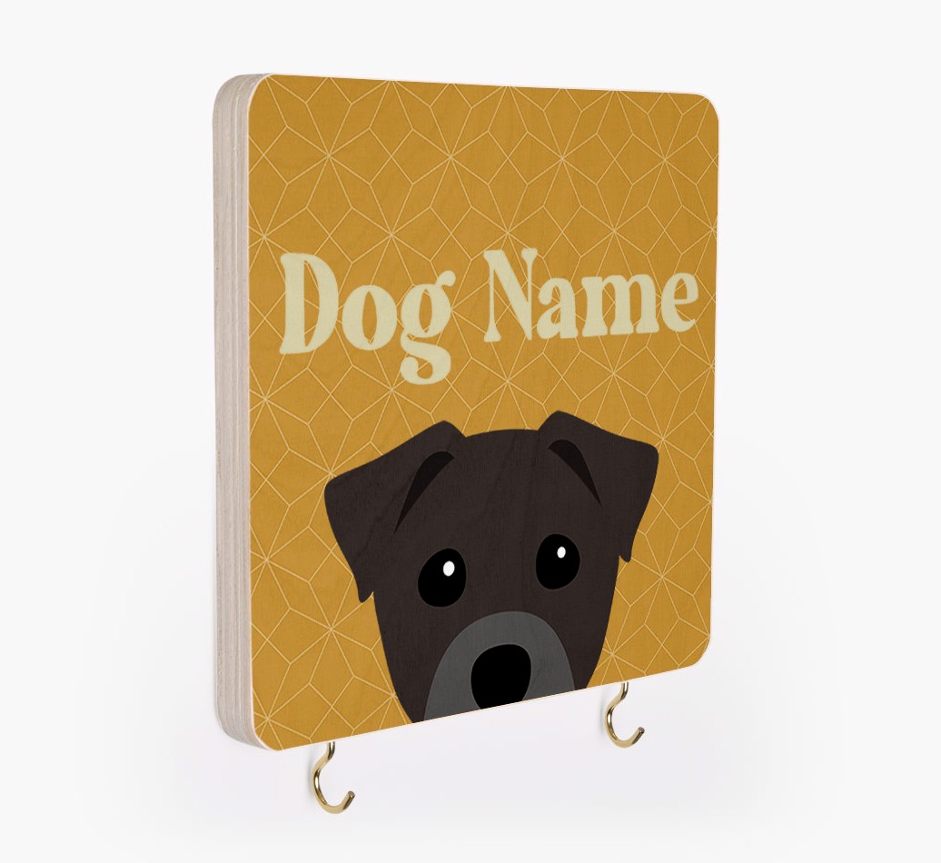 'Geometric Pattern' - Personalized {breedFullName} Lead & Collar Hanger