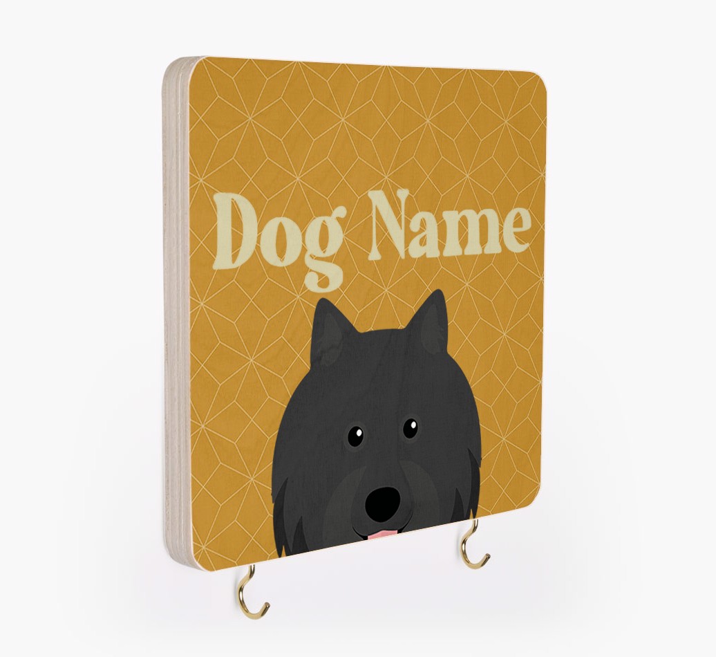 'Geometric Pattern' - Personalized {breedFullName} Lead & Collar Hanger