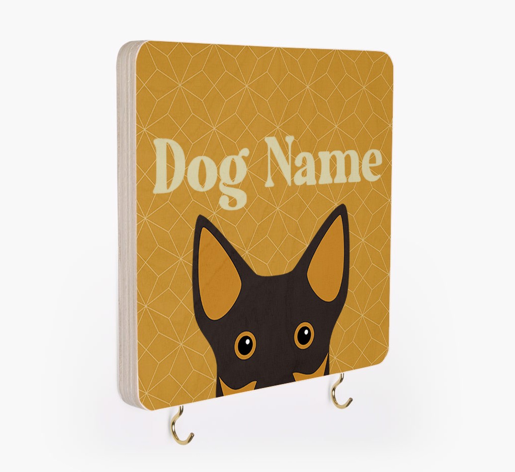 'Geometric Pattern' - Personalized {breedFullName} Lead & Collar Hanger