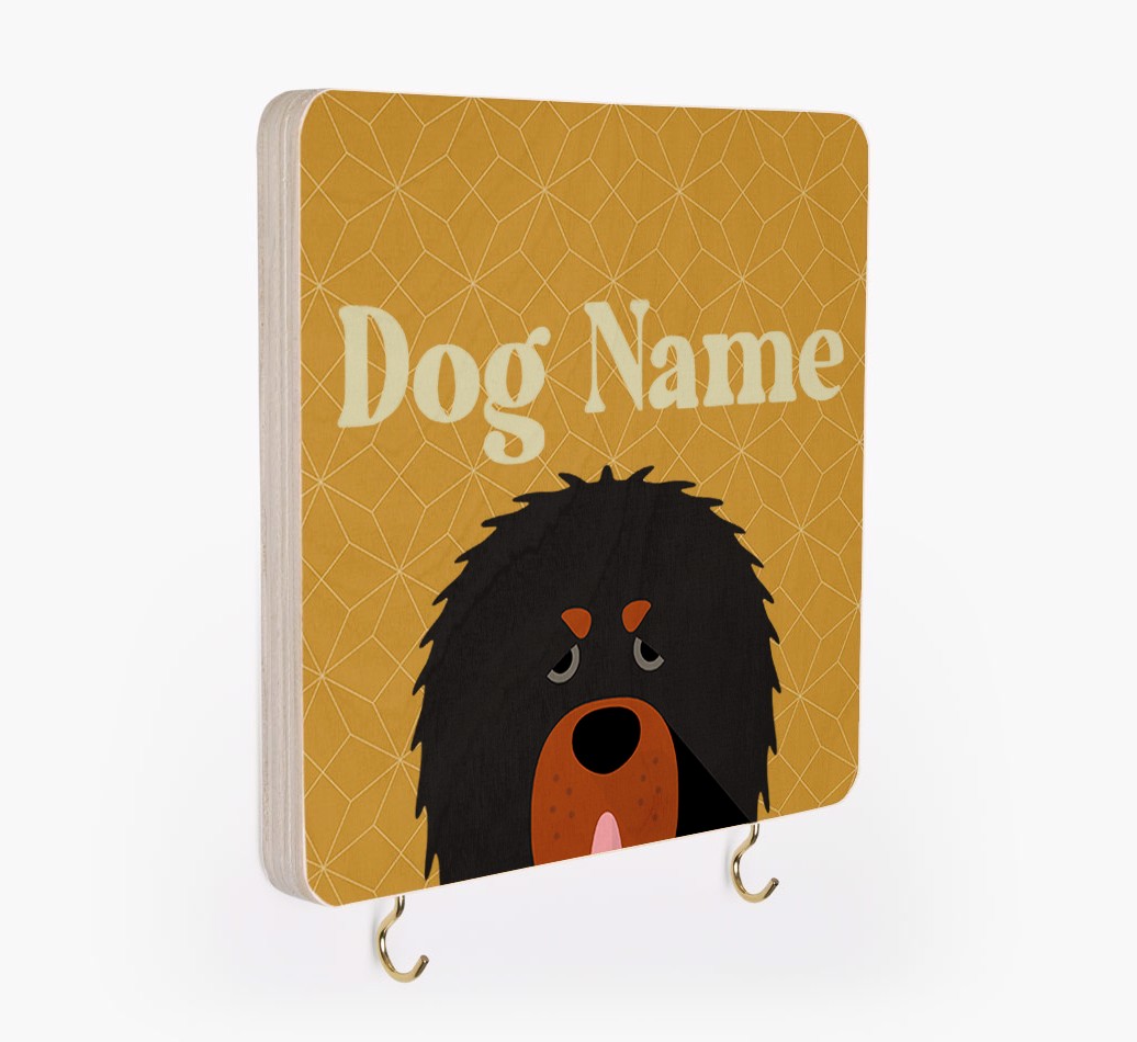 'Geometric Pattern' - Personalized {breedFullName} Lead & Collar Hanger