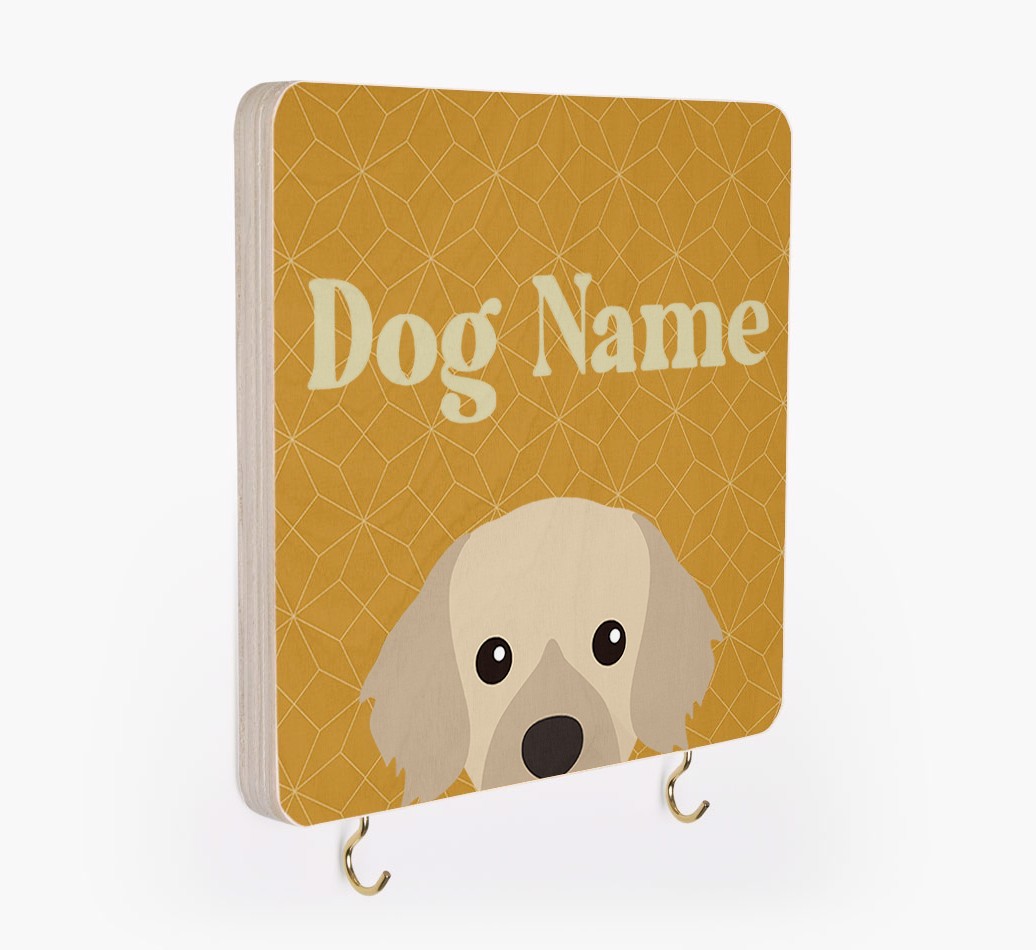'Geometric Pattern' - Personalized {breedFullName} Lead & Collar Hanger