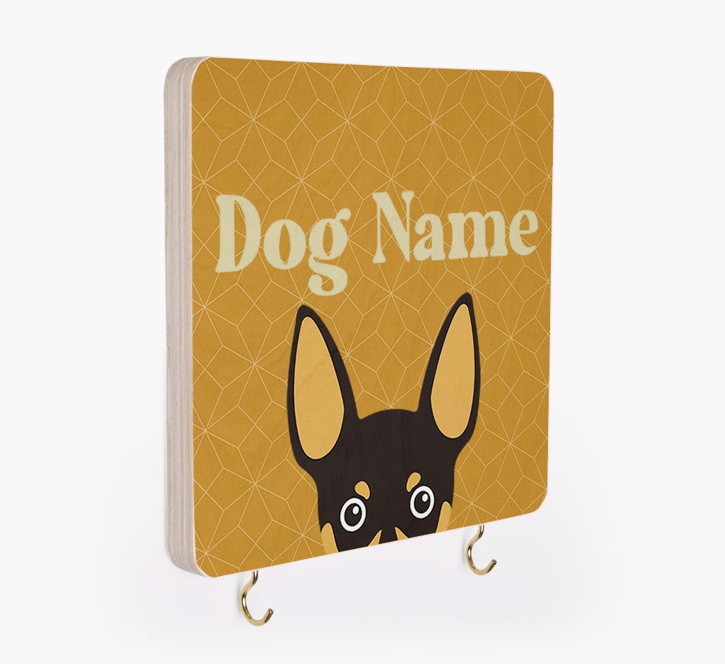 'Geometric Pattern' - Personalised {breedFullName} Lead & Collar Hanger