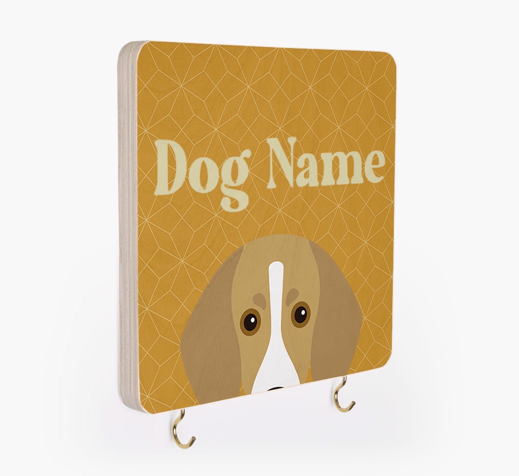'Geometric Pattern' - Personalized {breedFullName} Lead & Collar Hanger