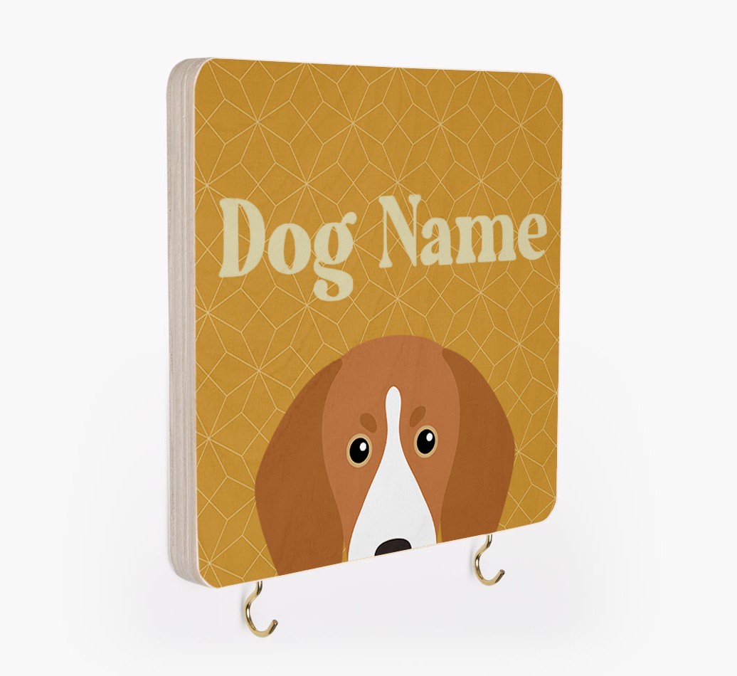 'Geometric Pattern' - Personalized {breedFullName} Lead & Collar Hanger