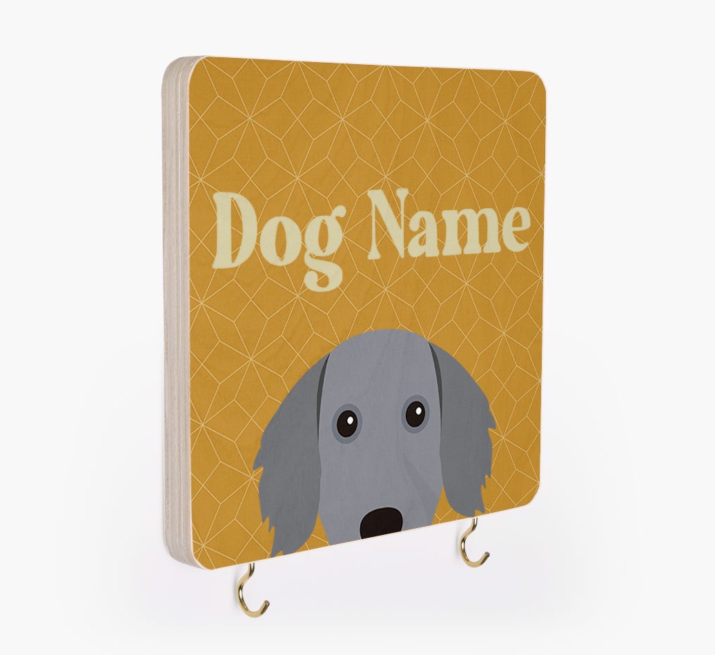 'Geometric Pattern' - Personalized {breedFullName} Lead & Collar Hanger