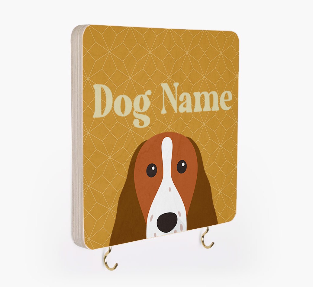 'Geometric Pattern' - Personalized {breedFullName} Lead & Collar Hanger
