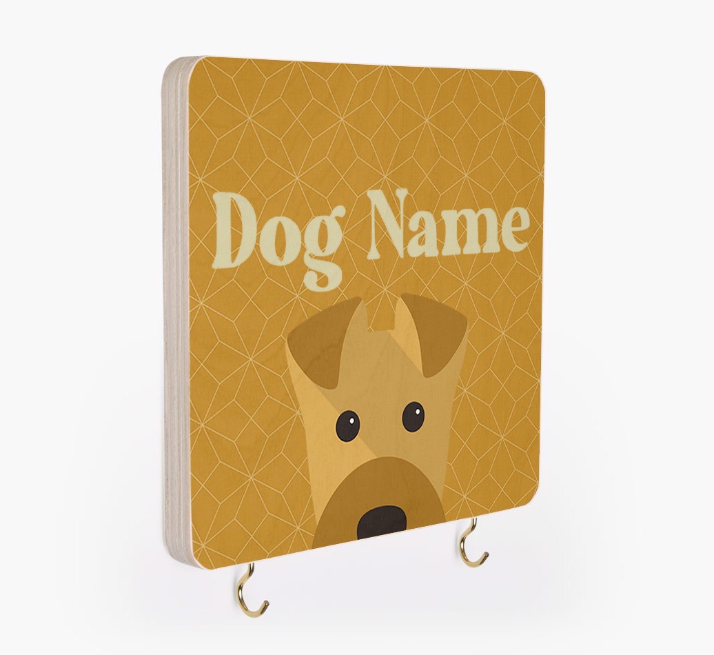 'Geometric Pattern' - Personalized {breedFullName} Lead & Collar Hanger