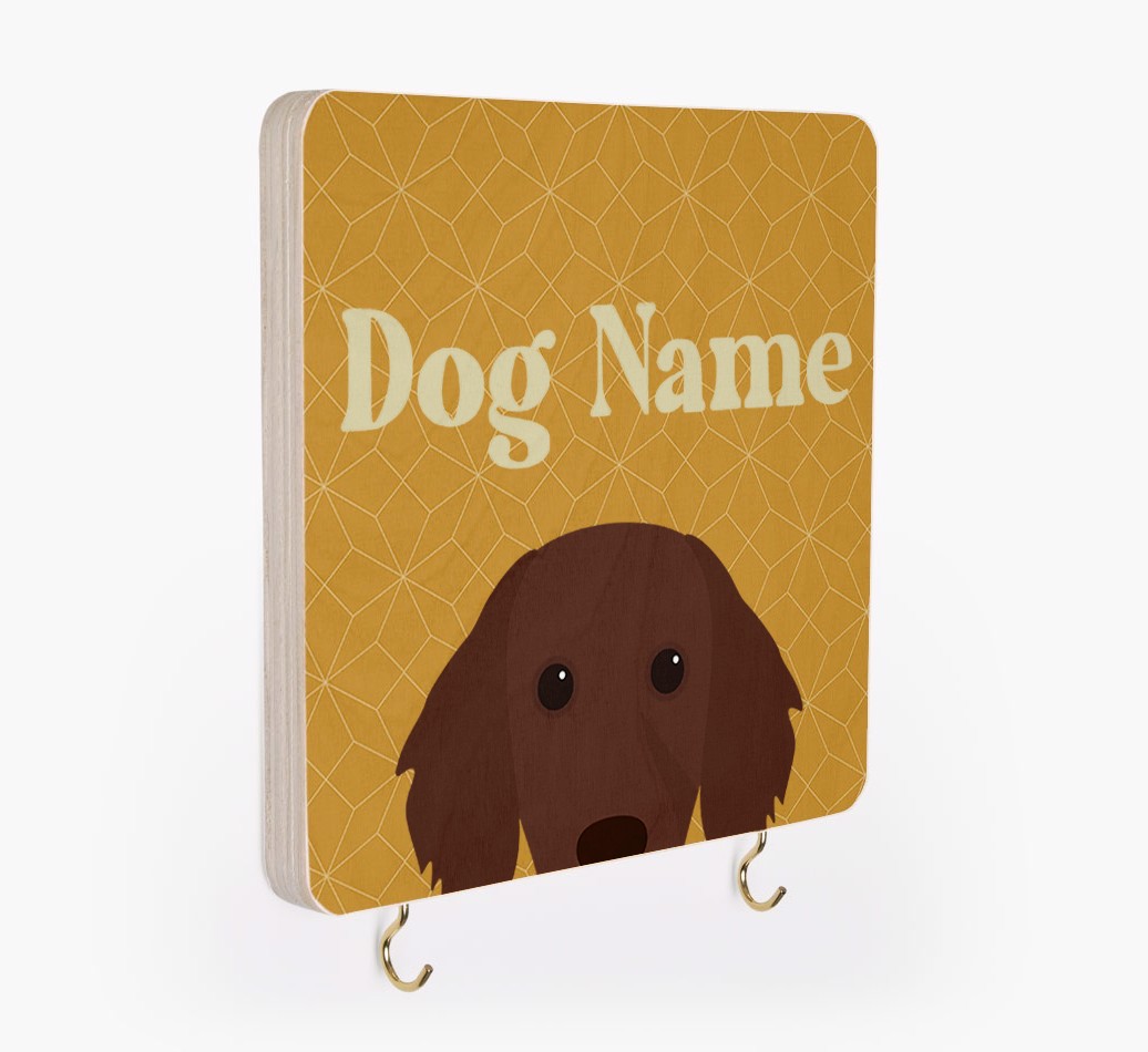 'Geometric Pattern' - Personalized {breedFullName} Lead & Collar Hanger