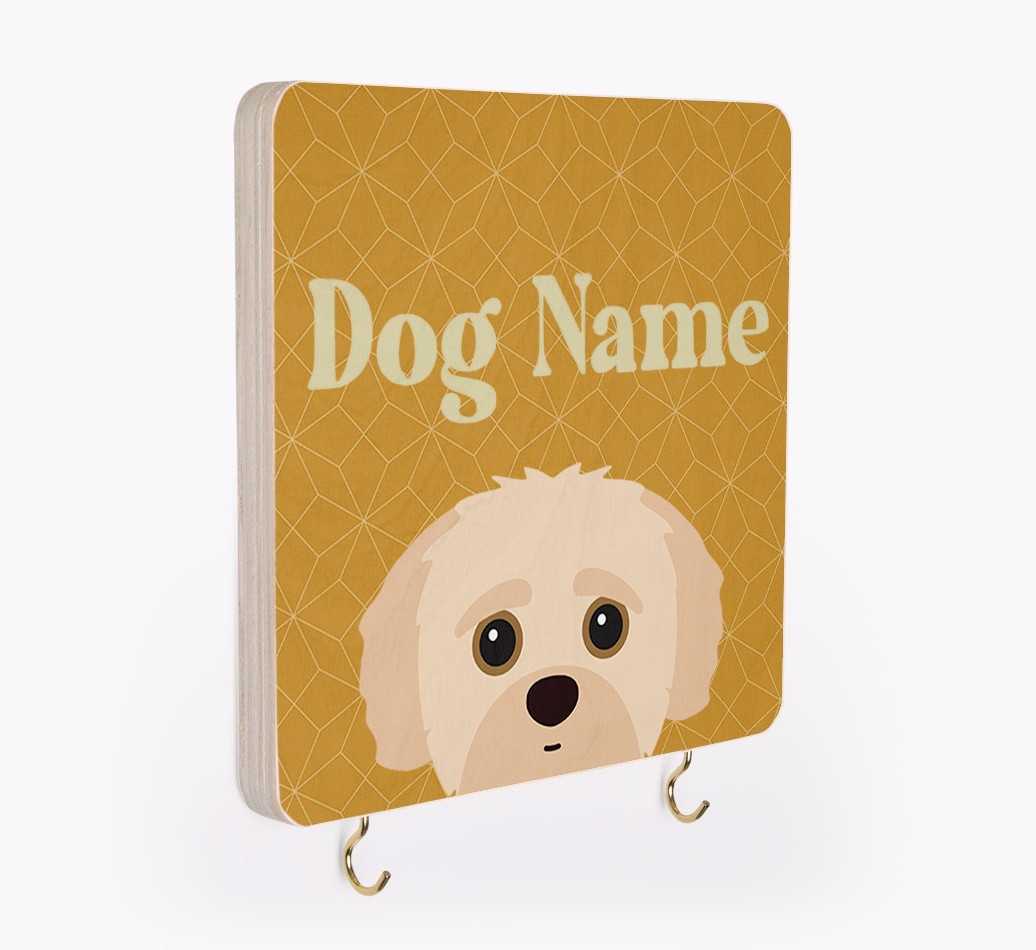 'Geometric Pattern' - Personalized {breedFullName} Lead & Collar Hanger
