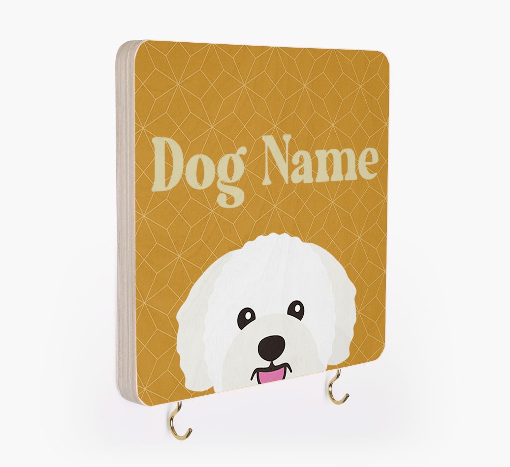 'Geometric Pattern' - Personalized {breedFullName} Lead & Collar Hanger