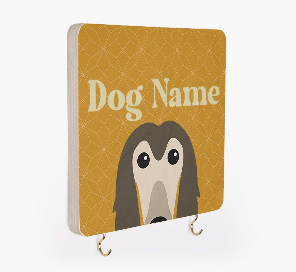 'Geometric Pattern' - Personalized {breedFullName} Lead & Collar Hanger